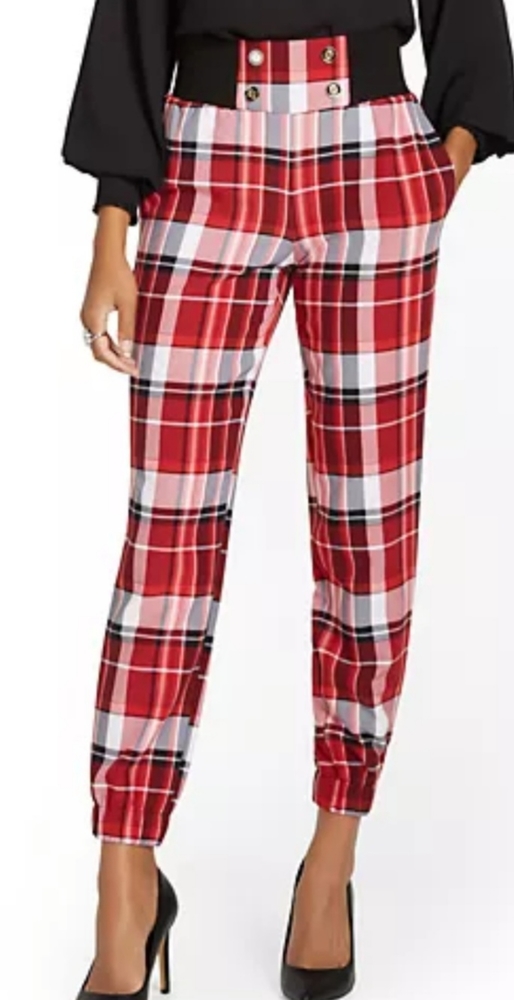 Plaid dress jogger